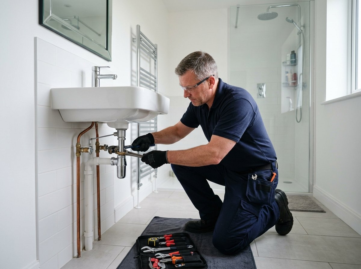 T&H Plumbing carrying out professional pipe repair in Reading
