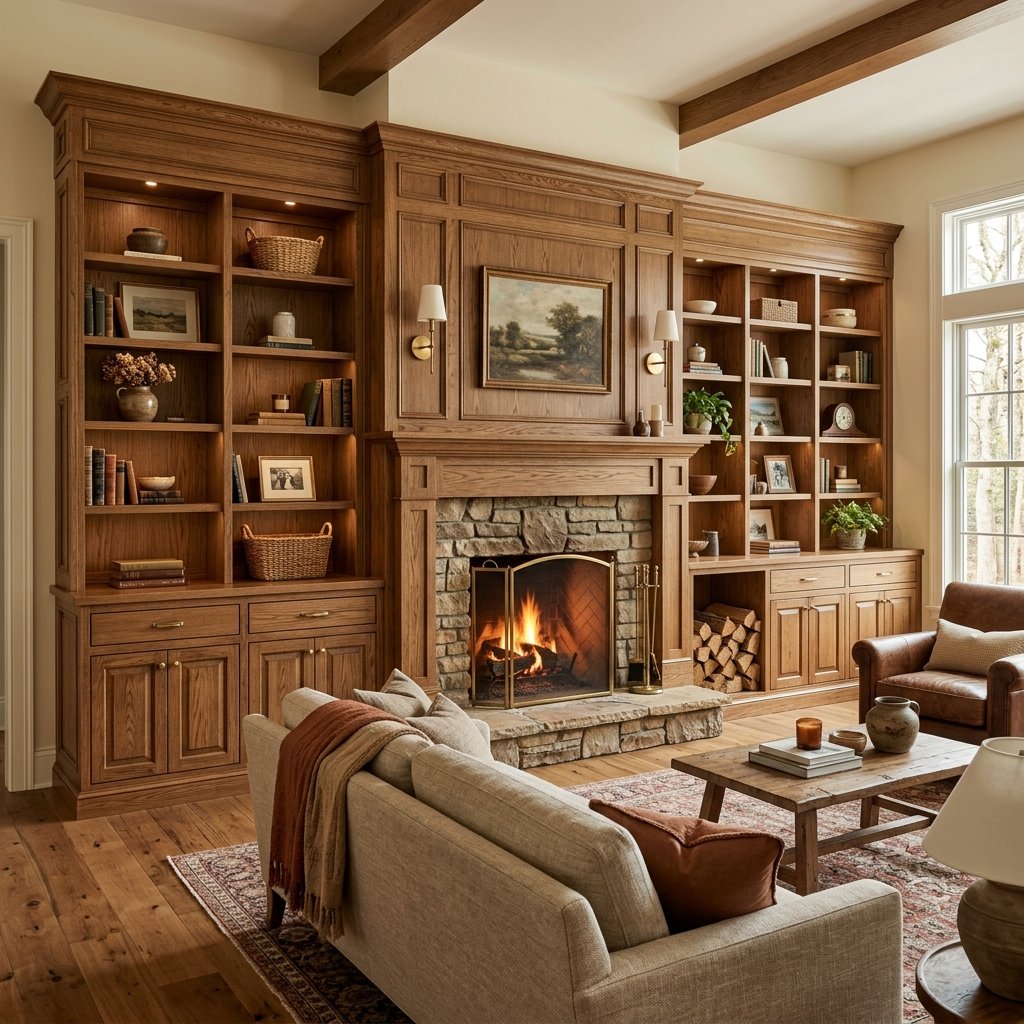 Built-in cabinetry and shelving
